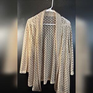 Elegant Cream Lace Women Sweater